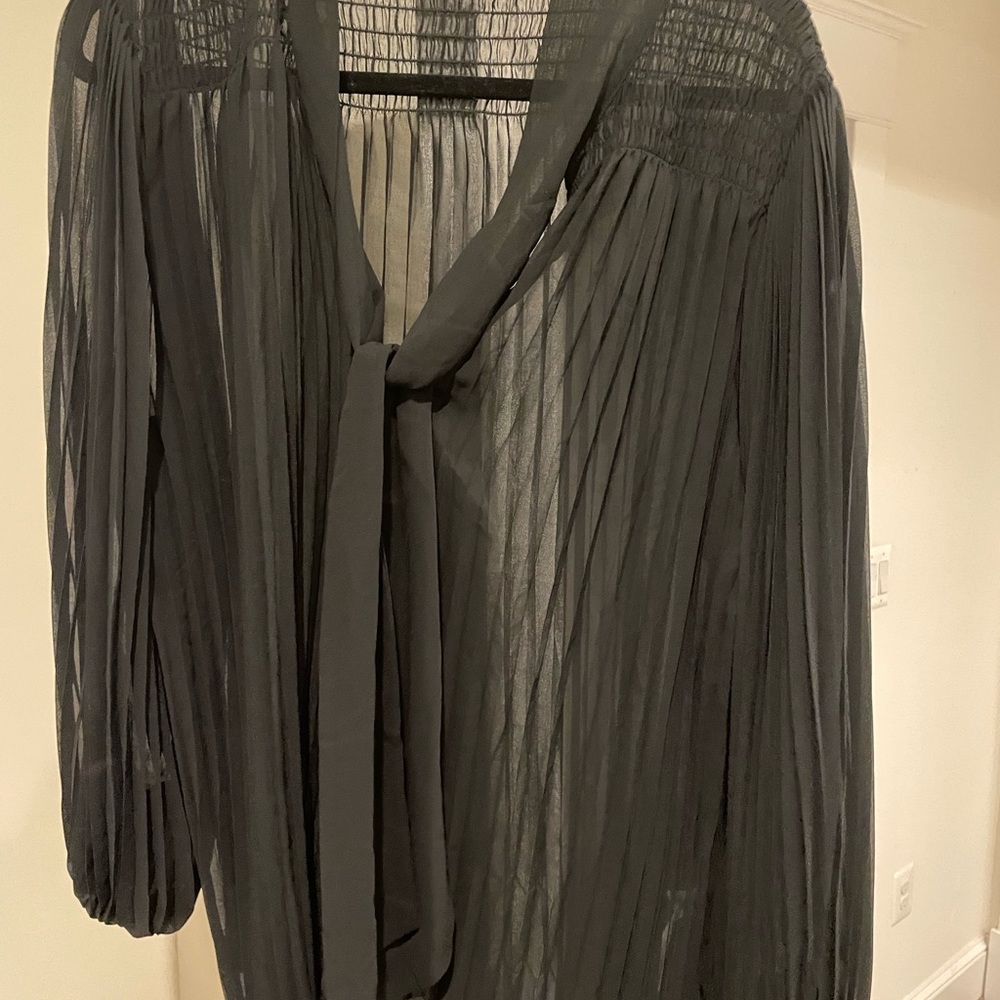Black sheer blouse, Banana Republic